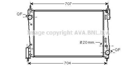 AVA OPEL Радіатор сист. охолодження двиг. Corsa D, Fiat Grande Punto 1.3d 06- AVA AVA COOLING FTA2311 (фото 1)