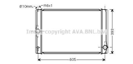 AVA TOYOTA Радіатор системи охолодження двигуна Auris, Corolla 1.4 D-4D 07- AVA AVA COOLING TOA2400