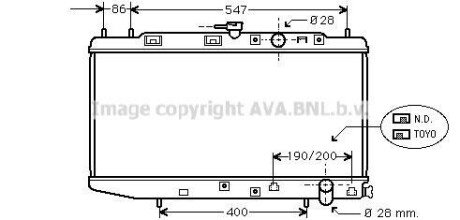 AVA HONDA Радіатор сист. охолодження двиг Civic II, IV 1.5/1.6 (325x685x17) AVA AVA COOLING HD2047 (фото 1)