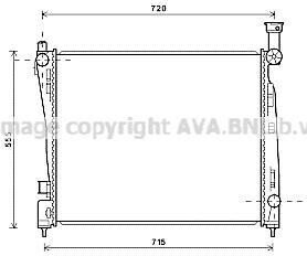 AVA JEEP Радіатор сист. охолодження GRAND CHEROKEE IV 3.0, 3.6, 5.7 10- AVA AVA COOLING JEA2054 (фото 1)