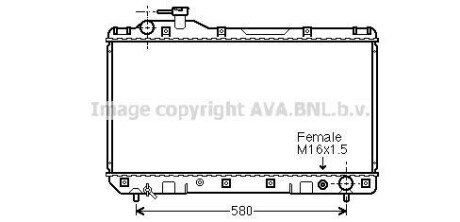 AVA TOYOTA Радіатор системи охолодження двигуна RAV 4 I 2.0 4WD 94- AVA AVA COOLING TO2219