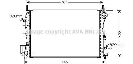 AVA OPEL Радіатор сист. охолодження двиг. VECTRA C 3.0 CDTI 03- AVA AVA COOLING OLA2395