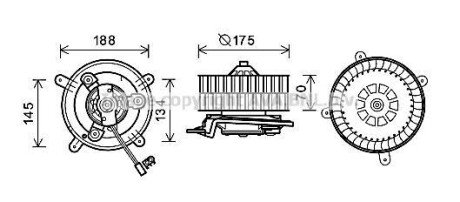 AVA DB Вентилятор салона E-CLASS (W210), E-CLASS T-Model (S210) AVA AVA COOLING MS8621