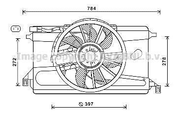 AVA FORD Вентилятор радіатора (дифузор в зборі) C-MAX, FOCUS II AVA AVA COOLING FD7561