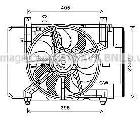 AVA NISSAN Вентилятор радіатора (дифузор в зборі) JUKE 1.6 10- AVA AVA COOLING DN7532