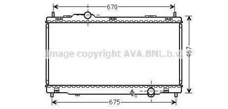 AVA LEXUS Радіатор охолодження двиг. GS 300, 350, 450 05- AVA AVA COOLING TO2495 (фото 1)