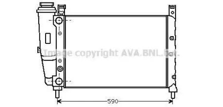 AVA FIAT Радіатор охолодження двиг. Fiorino 1.4/1.6 94- AVA AVA COOLING FTA2122