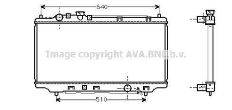 AVA MAZDA Радіатор охолодження 323 C/P/S V 1.3/2.0D 94- AVA AVA COOLING MZ2098 (фото 1)