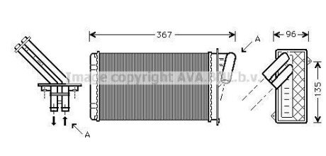 AVA RENAULT Радіатор опалення Espace IV, Laguna I,II AVA AVA COOLING RTA6203