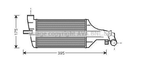 AVA OPEL Інтеркулер Astra G, Zafira A 2.0/2.2DTI AVA AVA COOLING OLA4374