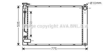 AVA LEXUS Радіатор охолодження двиг. RX 3.0 03- AVA AVA COOLING TO2343