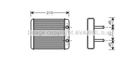 AVA KIA Радіатор опалення CARNIVAL 2.9 CRDI 99- AVA AVA COOLING KA6008