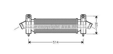 AVA FORD Інтеркулер Mondeo III 2.0/2.2TDCi 00- AVA AVA COOLING FDA4341