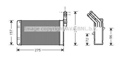 AVA CITROEN Радіатор опалення BERLINGO 1.1-2.0 AVA AVA COOLING CN6150