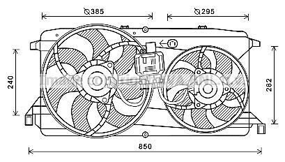 AVA FORD Вентилятор радіатора TRANSIT 2.2 06- AVA AVA COOLING FD7579