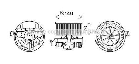 AVA RENAULT Вентилятор салона Megane II AVA AVA COOLING RT8570
