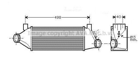 AVA FORD Інтеркулер TRANSIT 2.0 D 04- AVA AVA COOLING FDA4385