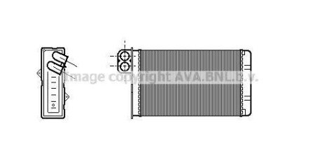 AVA PEUGEOT радіатор опалення 607 00- AVA AVA COOLING PE6233