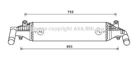 AVA MAZDA Інтеркулер 3 1.6 04- AVA AVA COOLING MZ4267