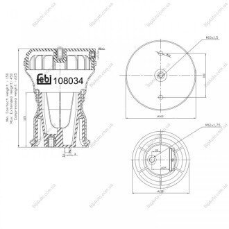 Кожух пневматичної ресори FEBI FEBI BILSTEIN 108034