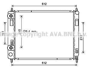 AVA CHEVROLET Радіатор системи охолодження двигуна HHR 2.2, 2.4 05- AVA AVA COOLING CT2053
