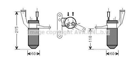 AVA RENAULT Осушувач кондиціонера CLIO II, KANGOO Express 01- AVA AVA COOLING RTD428