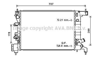 AVA CHEVROLET Радіатор системи охолодження двигуна AVEO 11- AVA AVA COOLING CTA2047