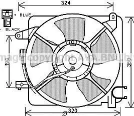 AVA CHEVROLET Вентилятор радіатора охолодження MATIZ, SPARK AVA AVA COOLING DW7519