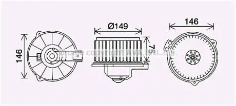 Вентилятор салону AVA AVA COOLING TO8735