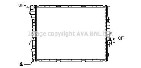 AVA BMW Радіатор охолодження двиг. X5 E53 3.0d/3.0i AVA AVA COOLING BW2274