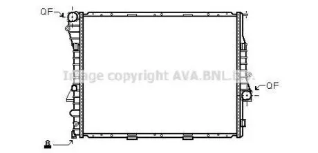 AVA BMW Радіатор охолодження двиг. X5 E53 3.0d/3.0i AVA AVA COOLING BW2274