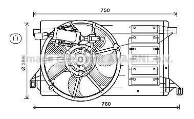 AVA MAZDA Вентилятор радіатора 3 2.0 MZR 08-14 AVA AVA COOLING MZ7554