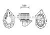 AVA AUDI Вентилятор салону 80 B4 91-, Audi A4 AI8372 AVA