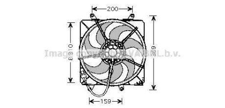 AVA TOYOTA Вентилятор радіатора AVENSIS 97- AVA AVA COOLING TO7506 (фото 1)