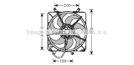 AVA TOYOTA Вентилятор радіатора AVENSIS 97- AVA AVA COOLING TO7506
