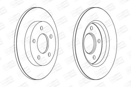 Гальмівний диск задній Mazda 3, 5 (2003->) CHAMPION 562560CH