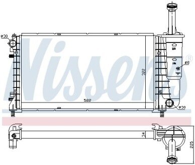 Радіатор FT IDEA(04-)1.4 i 16V(+)[OE 51706942] NISSENS 61898