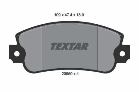 Гальмiвнi колодки дисковi TEXTAR 2095005