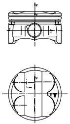 Поршень BMW 1 (E81/E87)/3 (E46/E90) 1.6-2.0 01-11 (84.50mm/+0.50) N40/N42/N45/N46 KOLBENSCHMIDT 40086620