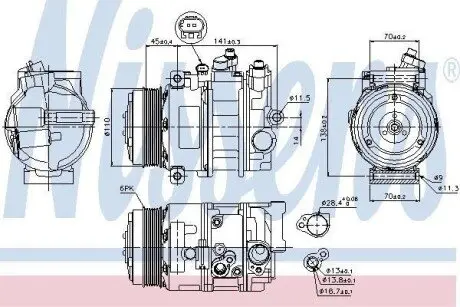 Компрессор кондиционера NISSENS 89039