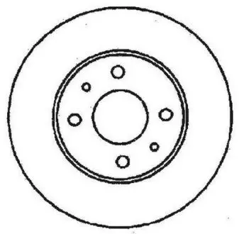 FIAT диск гальмівний передній/задній Punto,Tempra,Panda 03-,Alfa Romeo,Lancia Jurid 561380JC