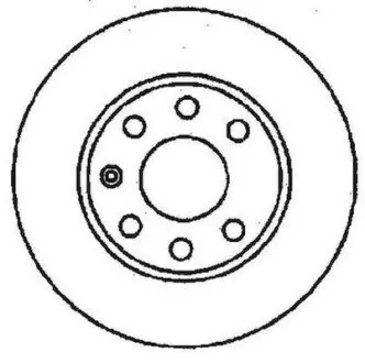 OPEL диск гальмівний передній Astra F,Corsa,Kadett D/E,Vectra A 1.0/1.8 81-00 Jurid 561158JC