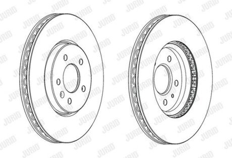 OPEL Гальмівний диск передн. ASTRA J (P10) 1.3 CDTI 09-15 Jurid 562852JC-1