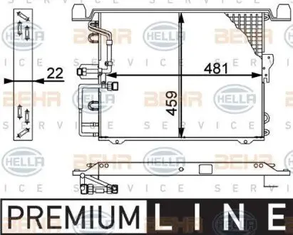 Радиатор кондиционера в сборе BEHR 8FC351317331
