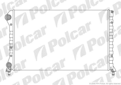 Радіатор основний Fiat Doblo 1.9D без -AC Polcar 304008-3 (фото 1)