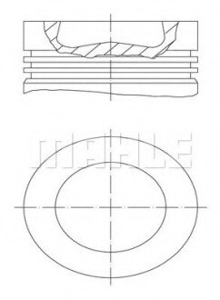 Поршень VW T5 2.0TDI (81.50mm/+0.50) MAHLE MAHLE / KNECHT 028 PI 00100 002