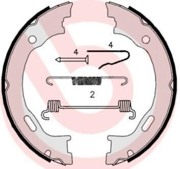 Гальмівні колодки барабанні BREMBO S50 515