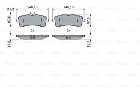 Гальмівні колодки, дискові BOSCH 0986494764