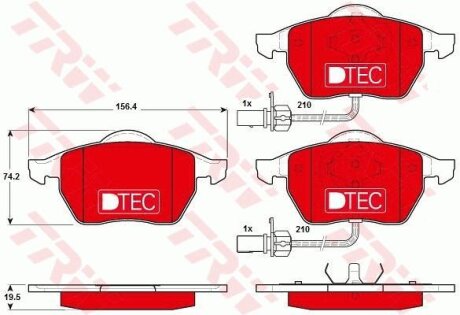 Гальмівні колодки TRW GDB1307DTE