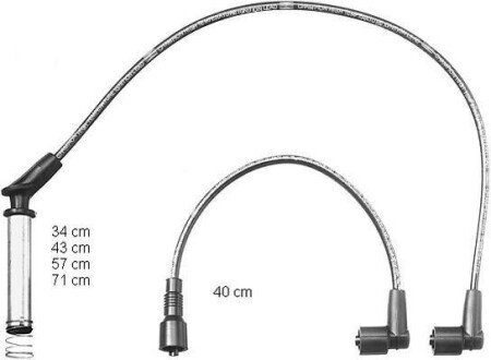 Комплект кабелів запалювання CHAMPION CLS018
